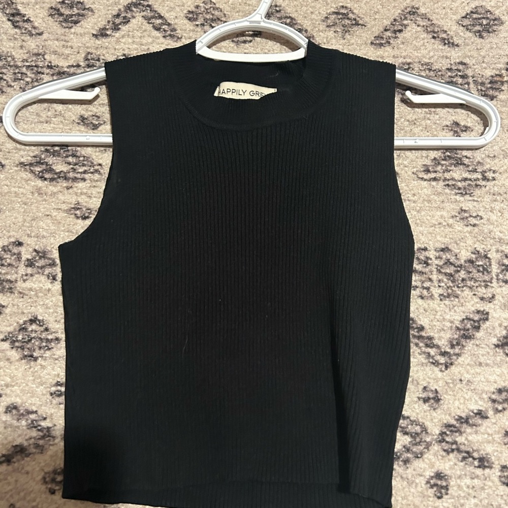 Happily grey ribbed tank